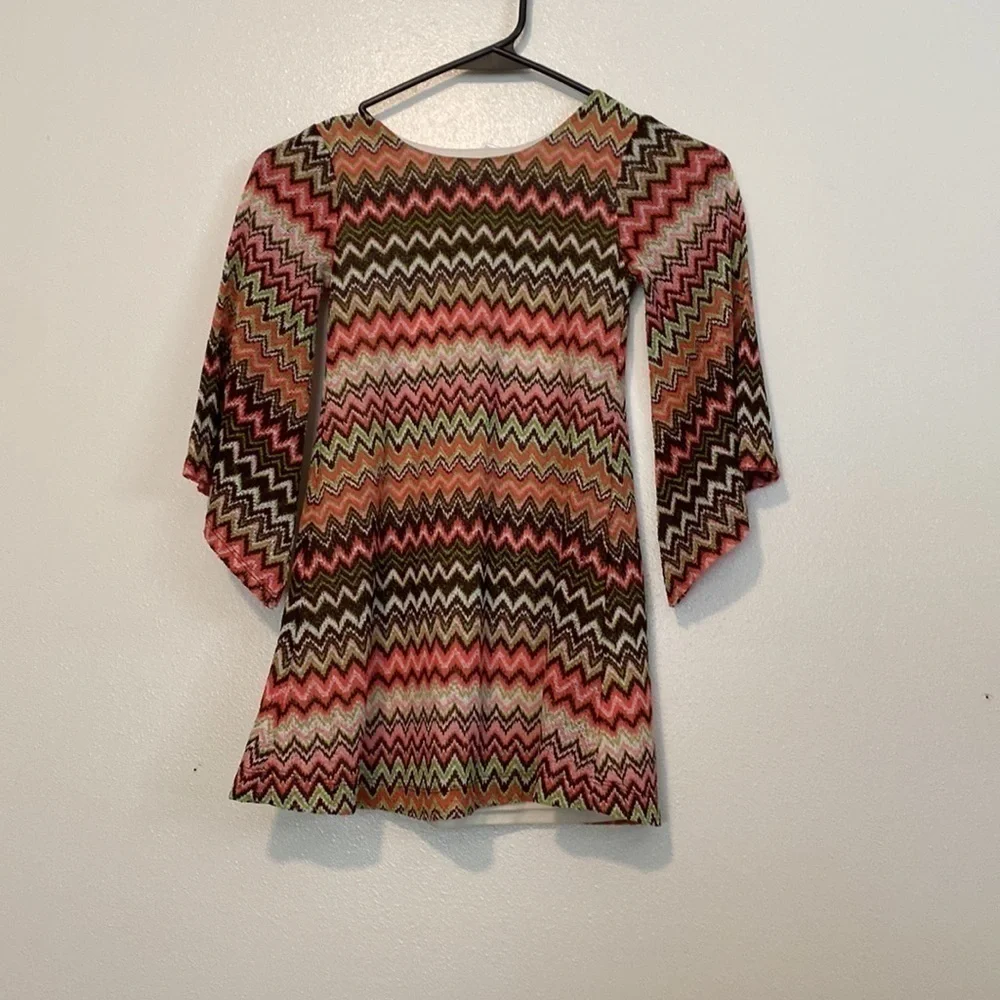 Bonnie Jean boho wing sleeve lined dress girls 6